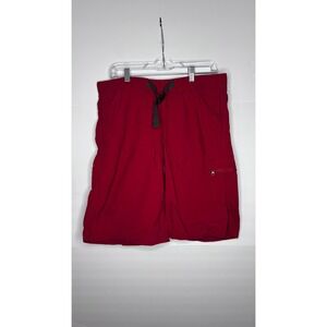 Columbia Mens Medium Red Omni‎ Shade Drawstring Cargo Shorts Outdoor Casual